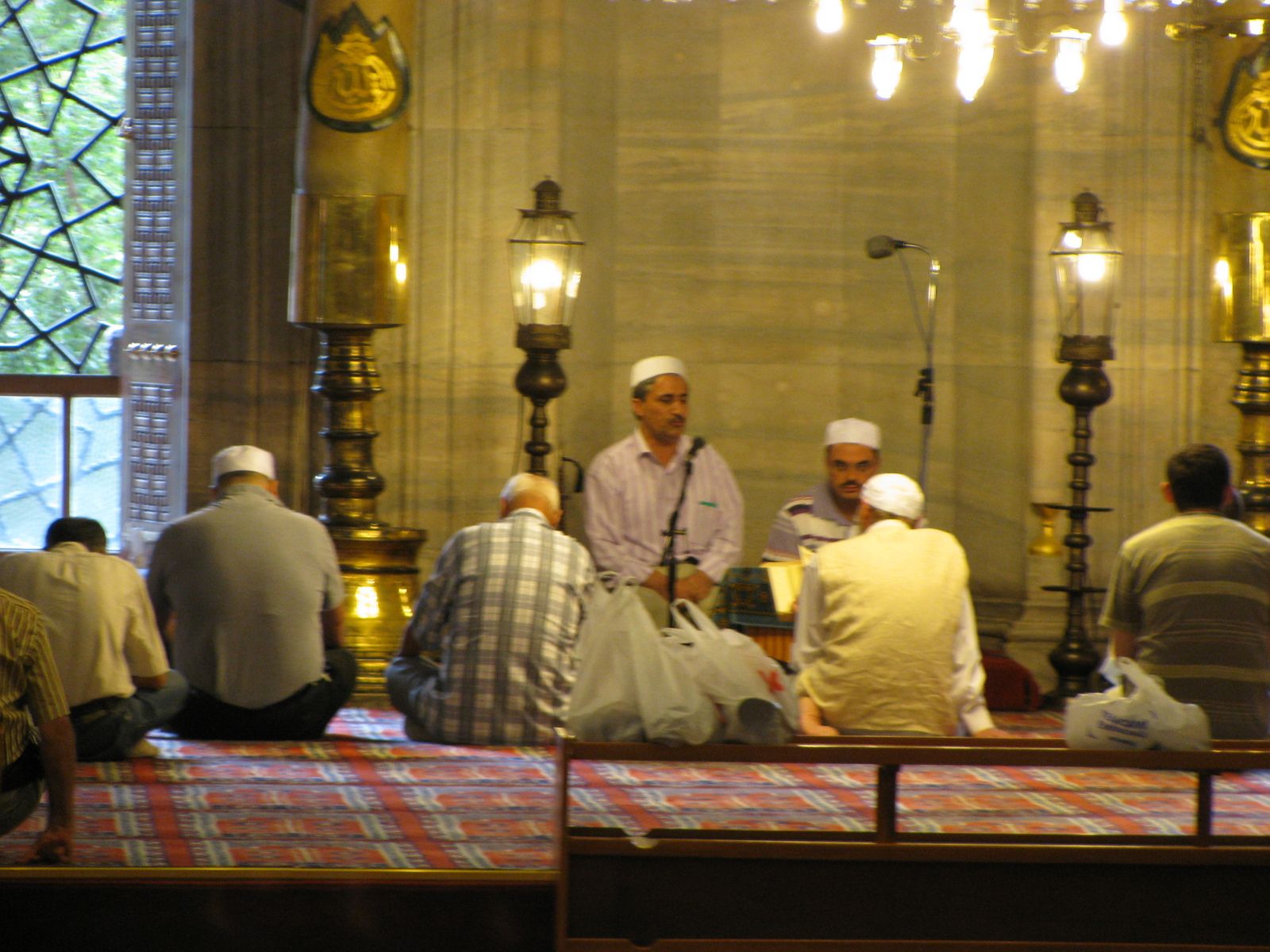 Muslims studying in a mosque